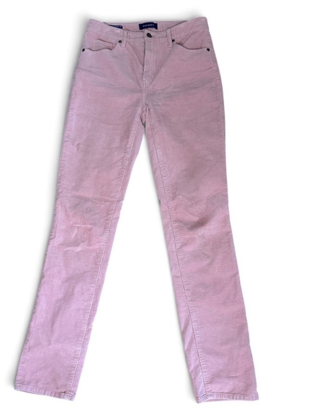 Talbots Pink Corduroy Pants 4L Long High-Waist Straight-Leg Preppy